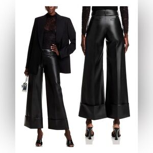 Generation Love Black Wide-Leg Faux Leather Pants NEW